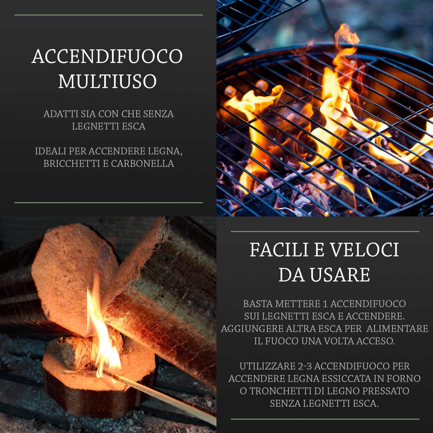 Log Barn Accendifuoco Naturale - Confezione da 500 - immagine 6