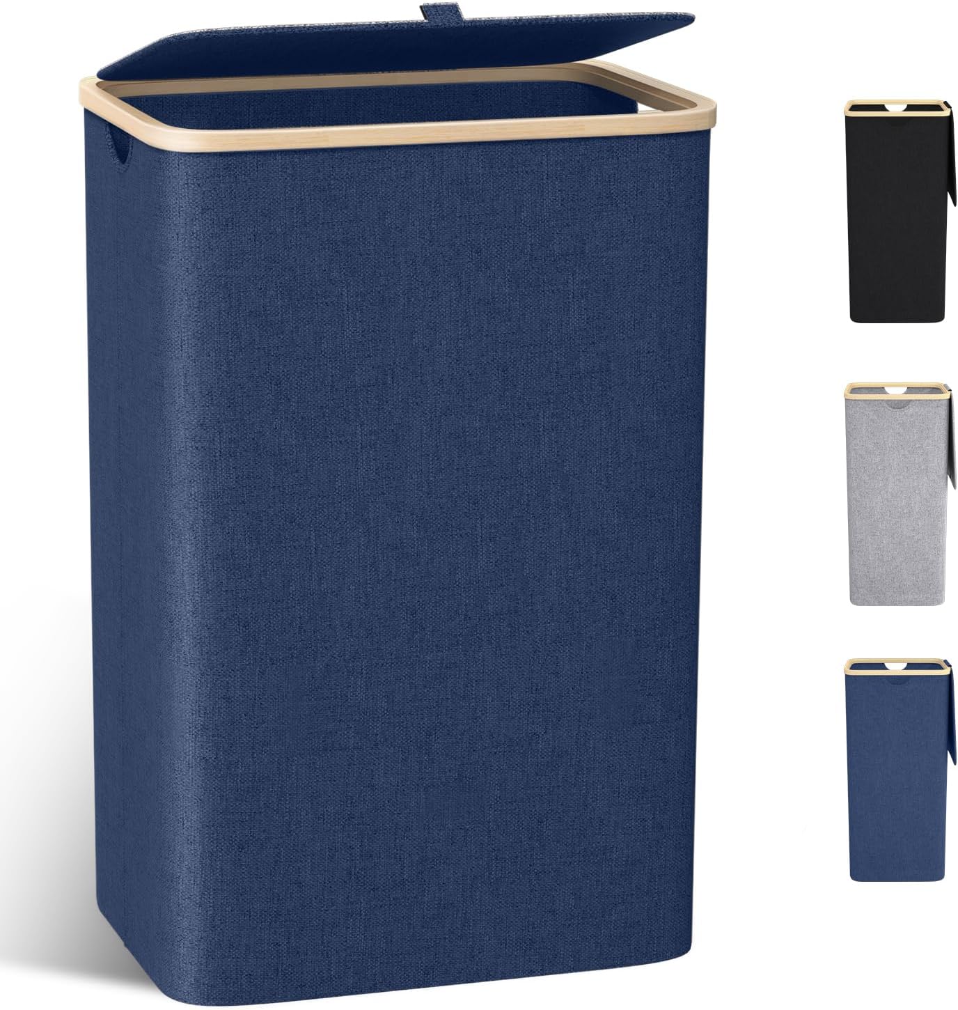 Cesto Portabiancheria Grande XXL 100L con Coperchio - immagine 1