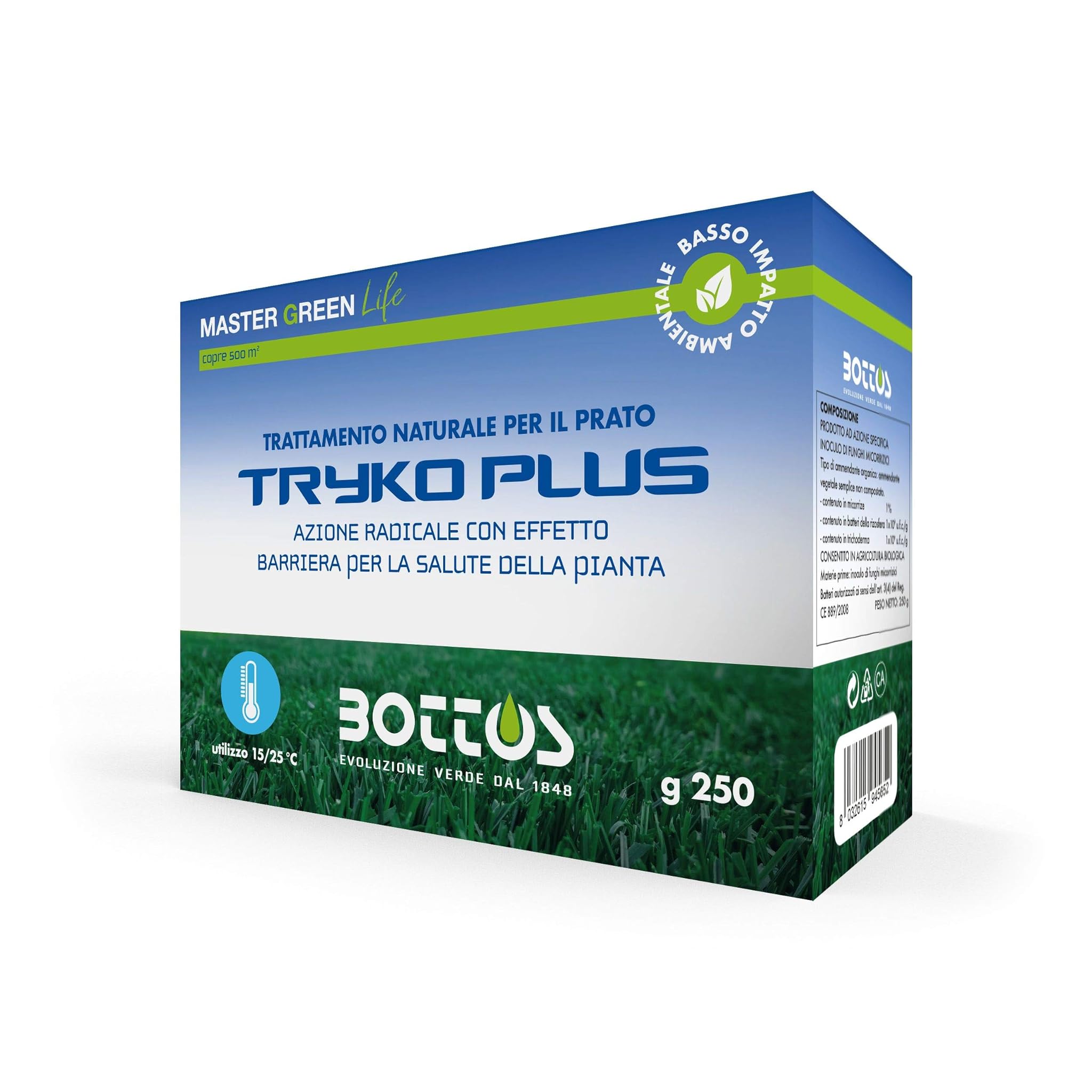 Bottos Tryco Plus 250 Gr - Fungicida Naturale per Prato