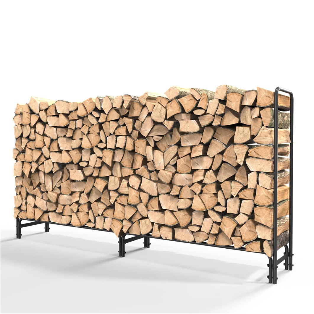 UNHO Portalegna da Esterno in Metallo XXL 233x35x118cm