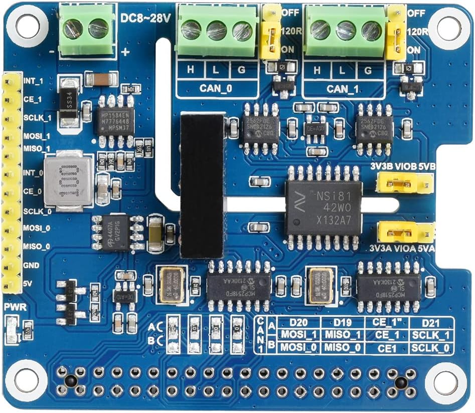 Waveshare 2 Channel CAN FD Expansion HAT per Raspberry Pi - immagine 1