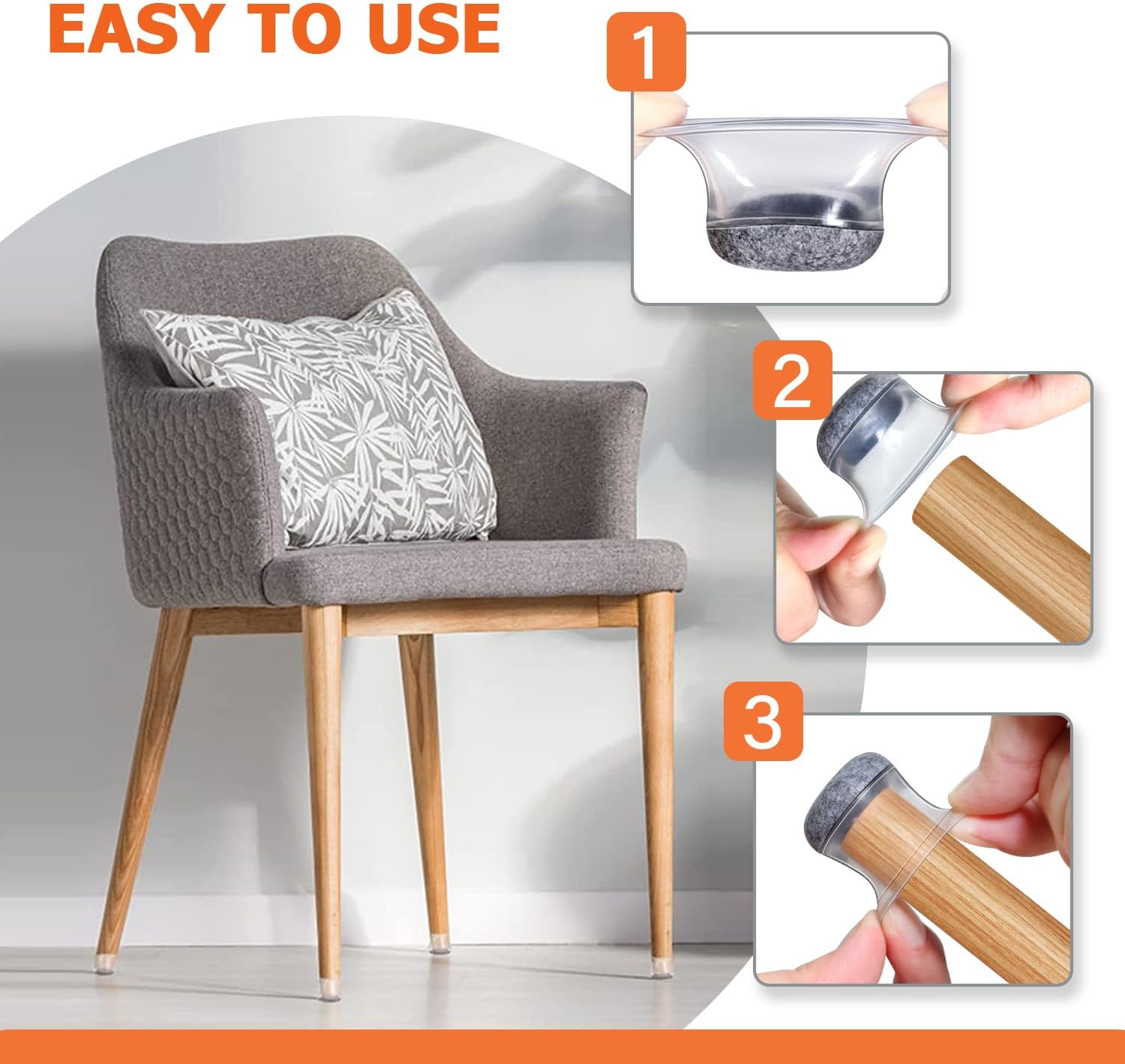 Gicunk 32 Pezzi Gommini per Sedie Rotondi in Silicone - immagine 5