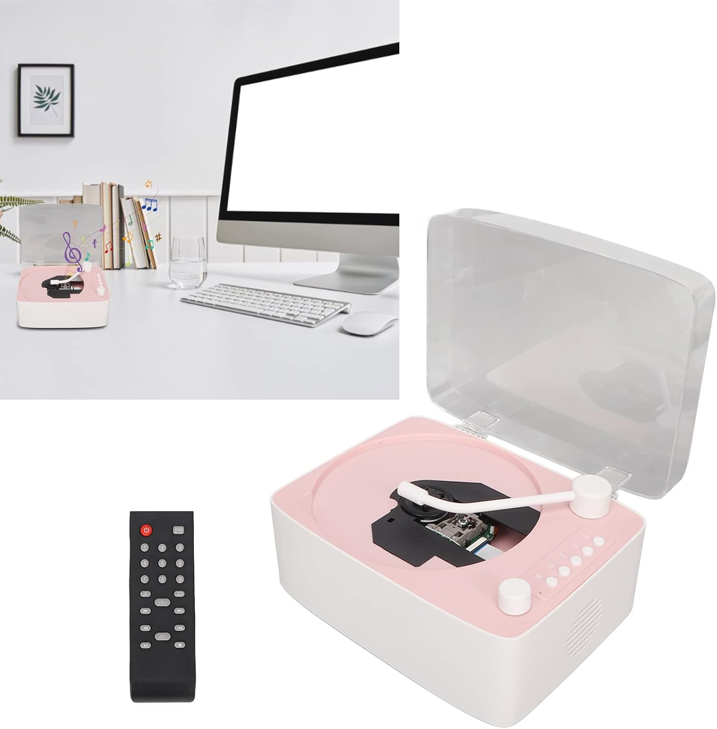 Lettore CD Portatile Ricaricabile con Altoparlante HiFi - immagine 6