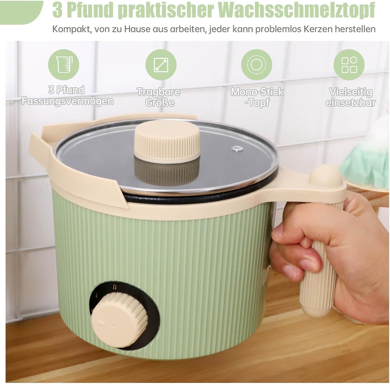 TOAUTO 3LBS Green Wax Melter - immagine 2