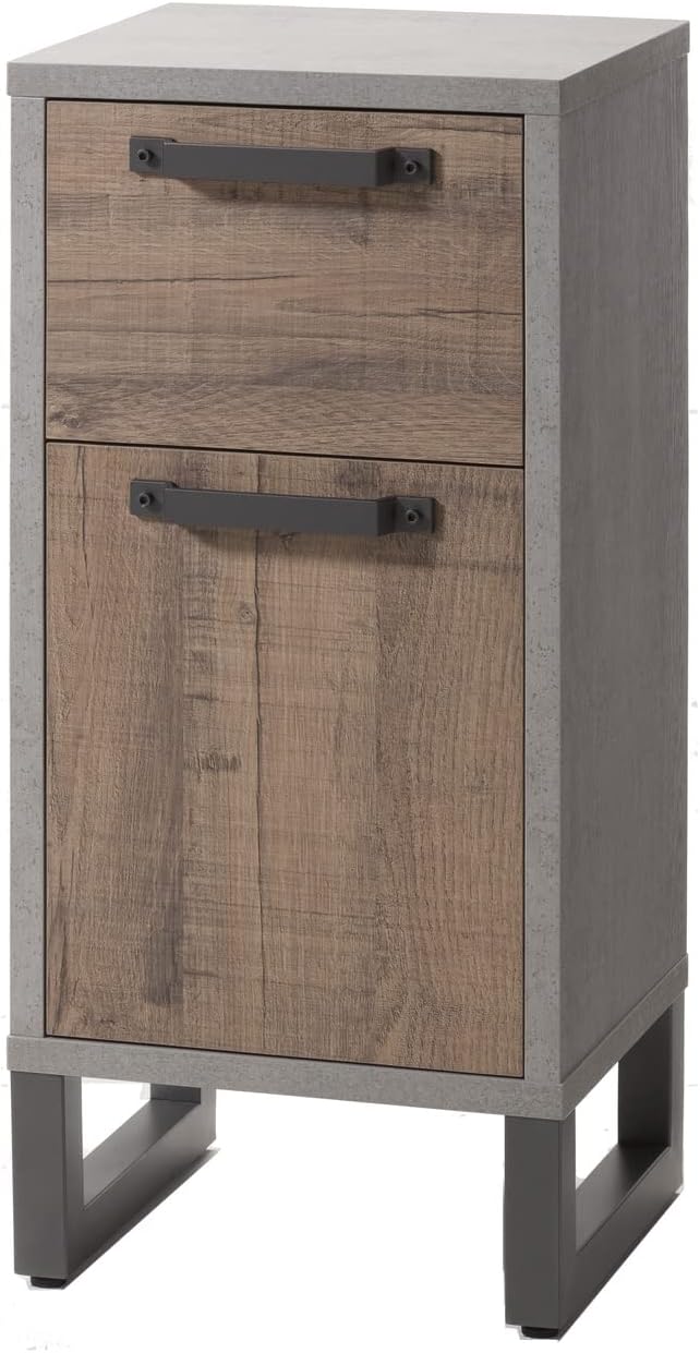 Composad Mobiletto LAFABRICA 40x87,20x35 cm, Rovere/Cemento