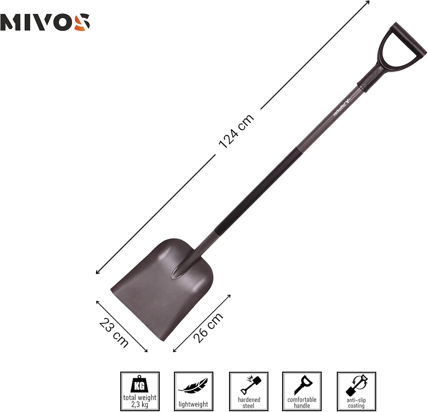 Mivos Vanga Professionale Rinforzata 124 cm - immagine 3