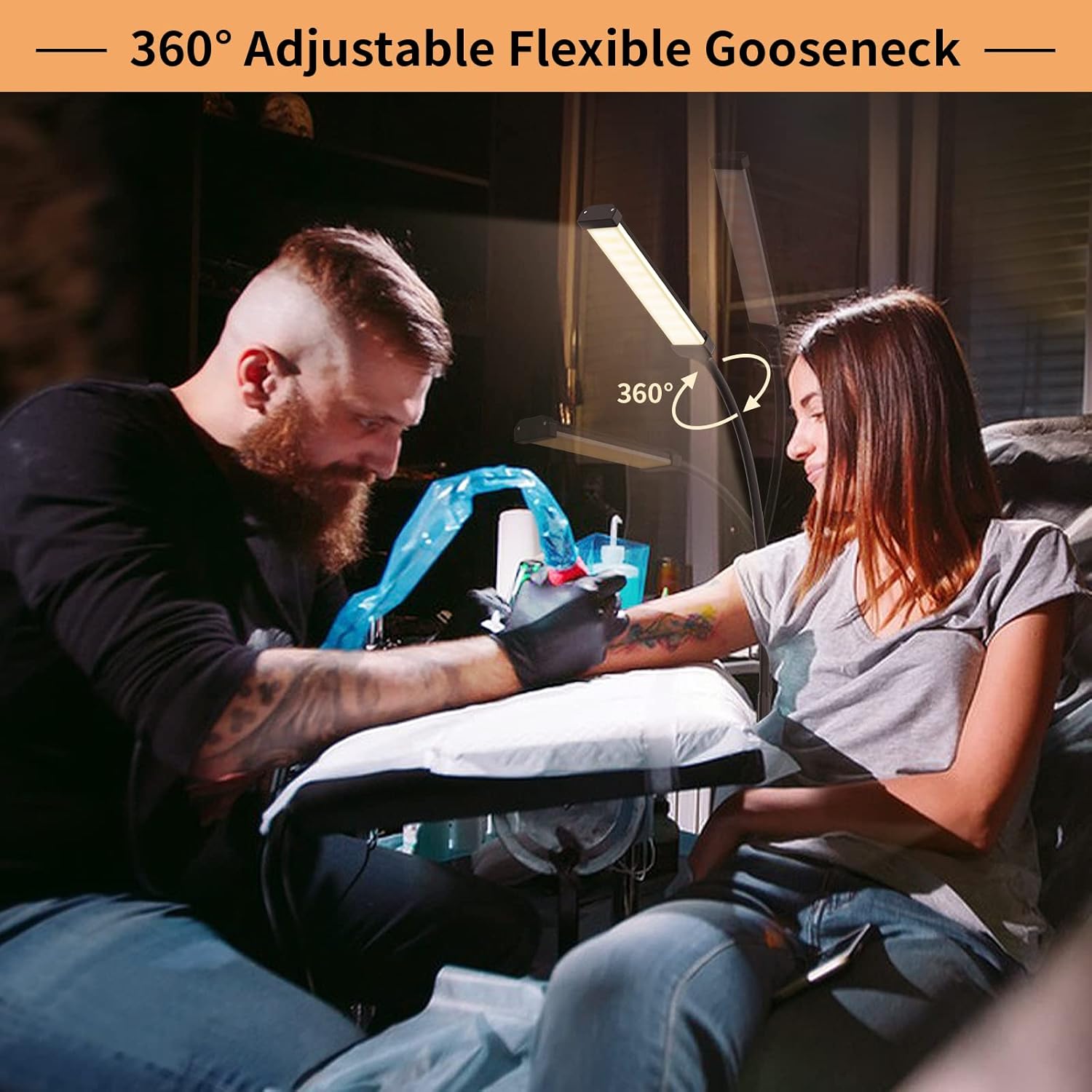 iFalarila Lampada da Terra 120 LED 10W, Nera - immagine 4