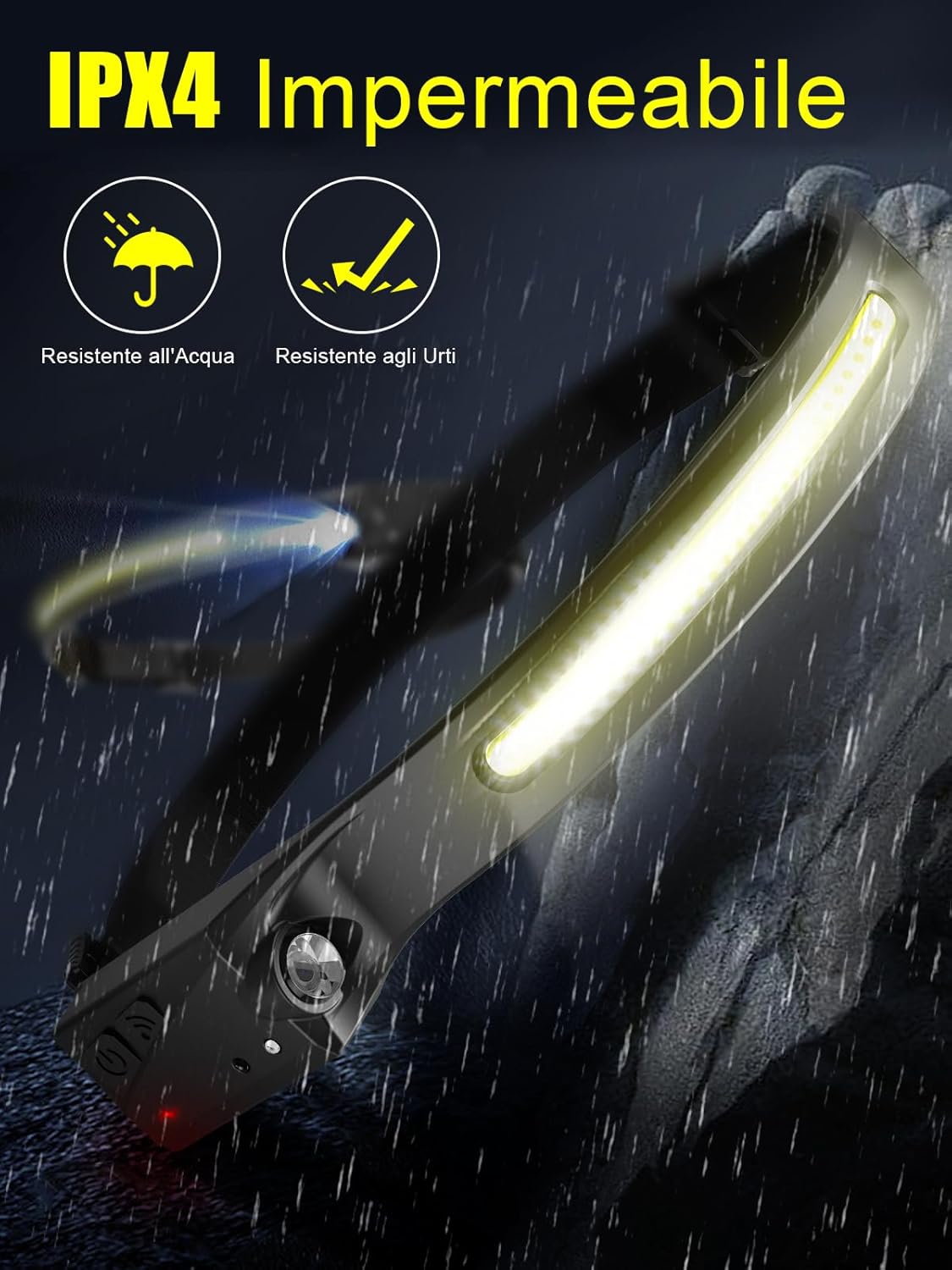 UNBON Torcia Frontale con Sensore Movimento, 2 Pezzi - immagine 7