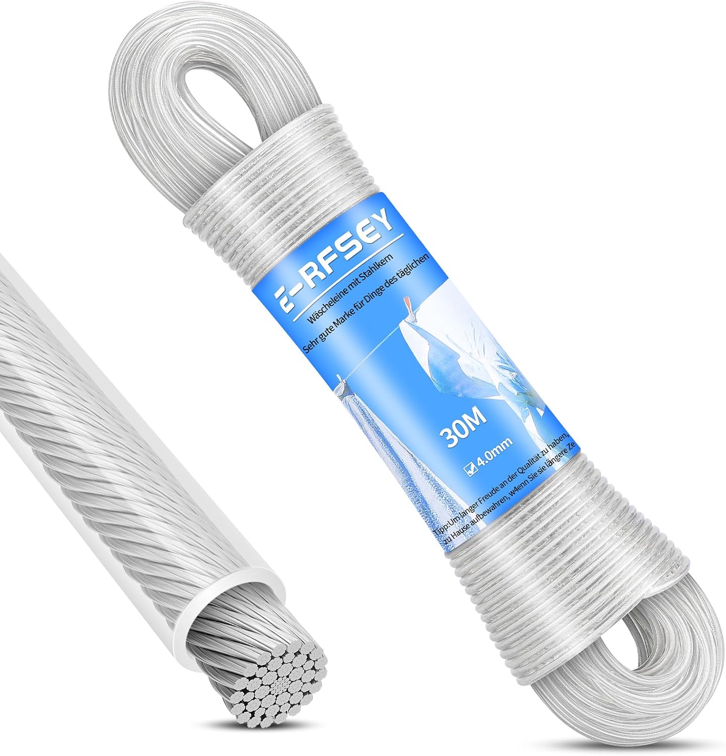 Filo per Bucato Esterni 30m con Anima in Acciaio - immagine 1