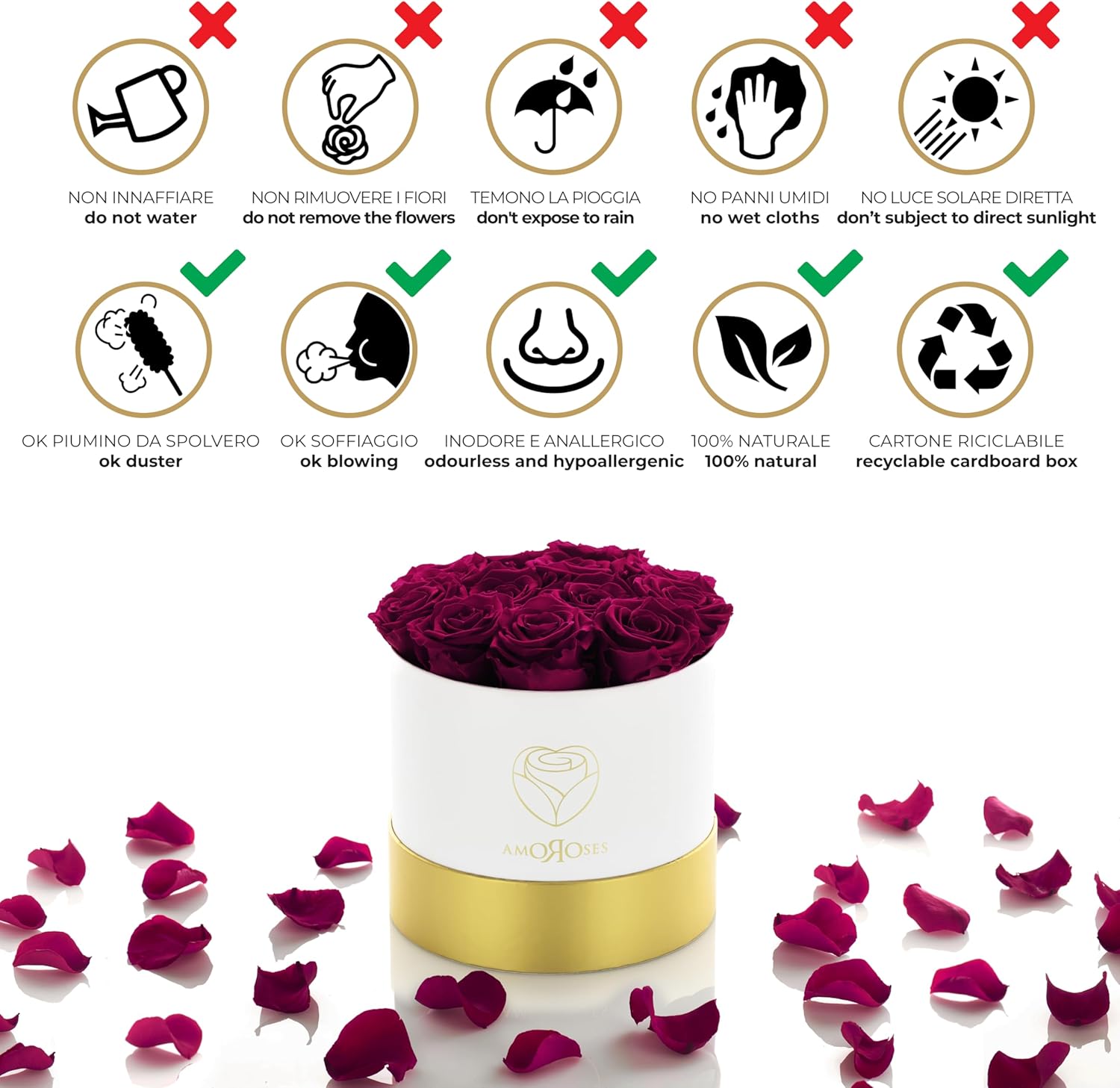 Amoroses LIMITED EDITION - 12 Rose Stabilizzate Eterne - immagine 7