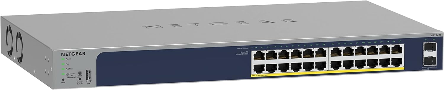 Netgear GS724TP - Switch Smart Gigabit PoE 24 Porte