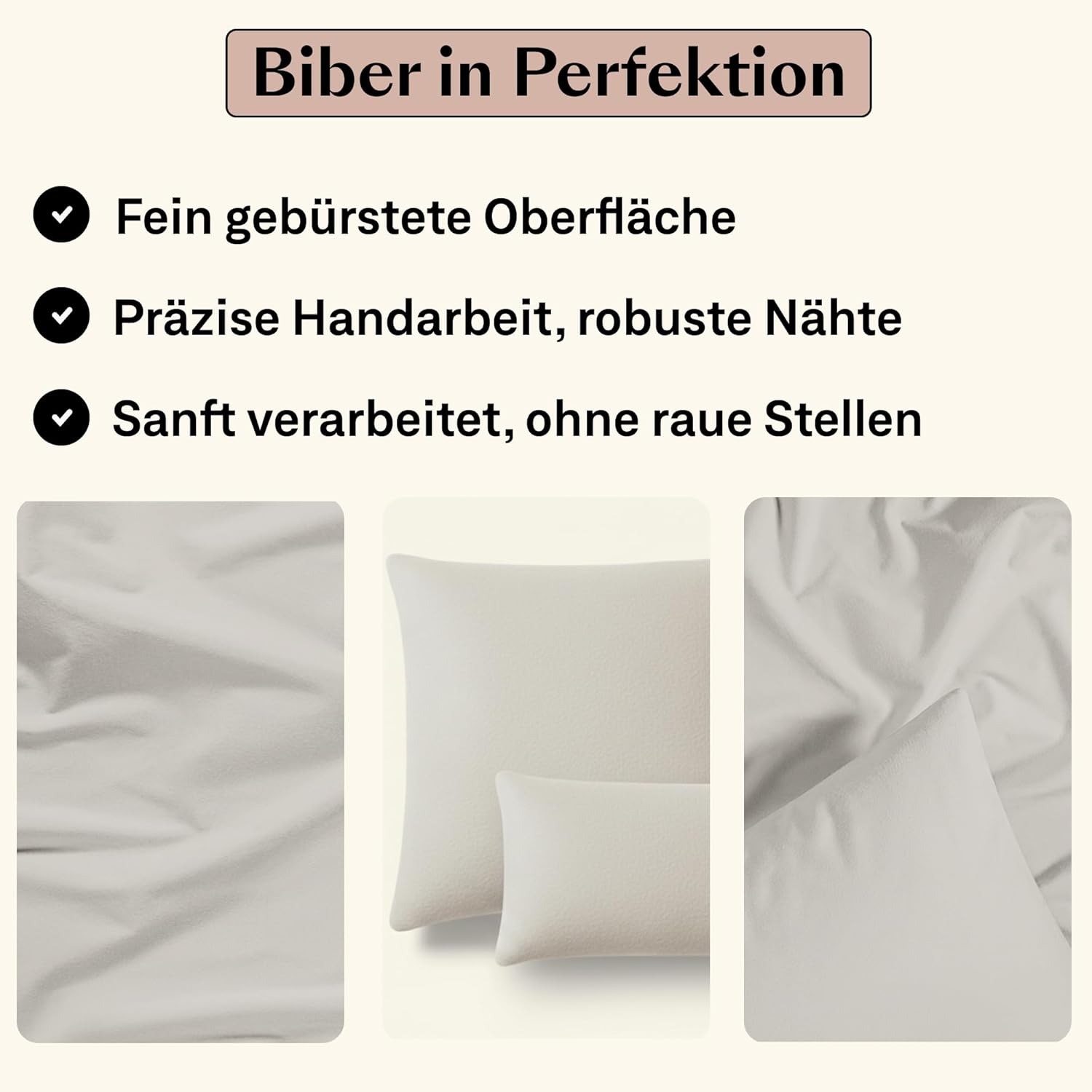 Lenzuolo con Angoli in Flanella 160x200cm, Beige - immagine 8