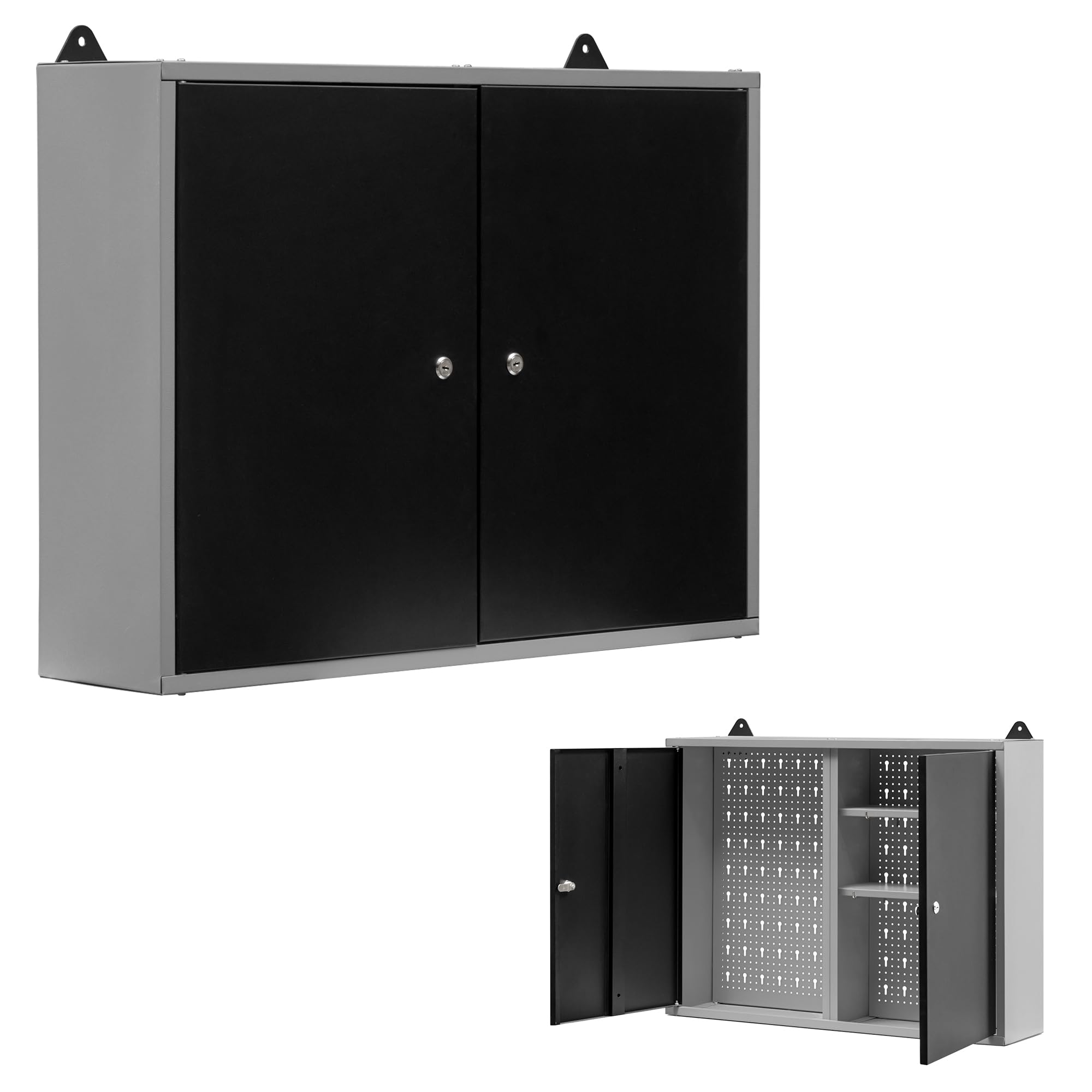 METALLMOBELL Armadio Ferro con Ripiani e Serratura