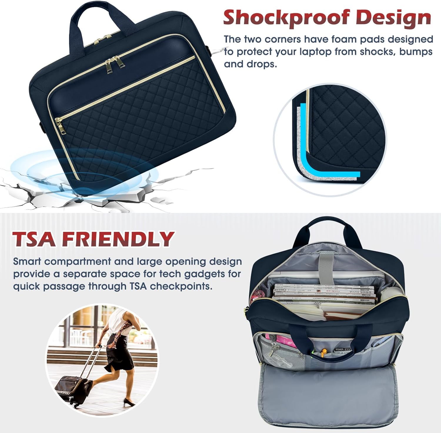 NEWHEY Borsa Porta PC 17.3 Pollici Impermeabile - immagine 5