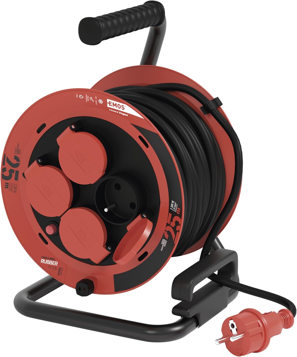 Emos Avvolgicavo 25m con 4 Prese - immagine 1