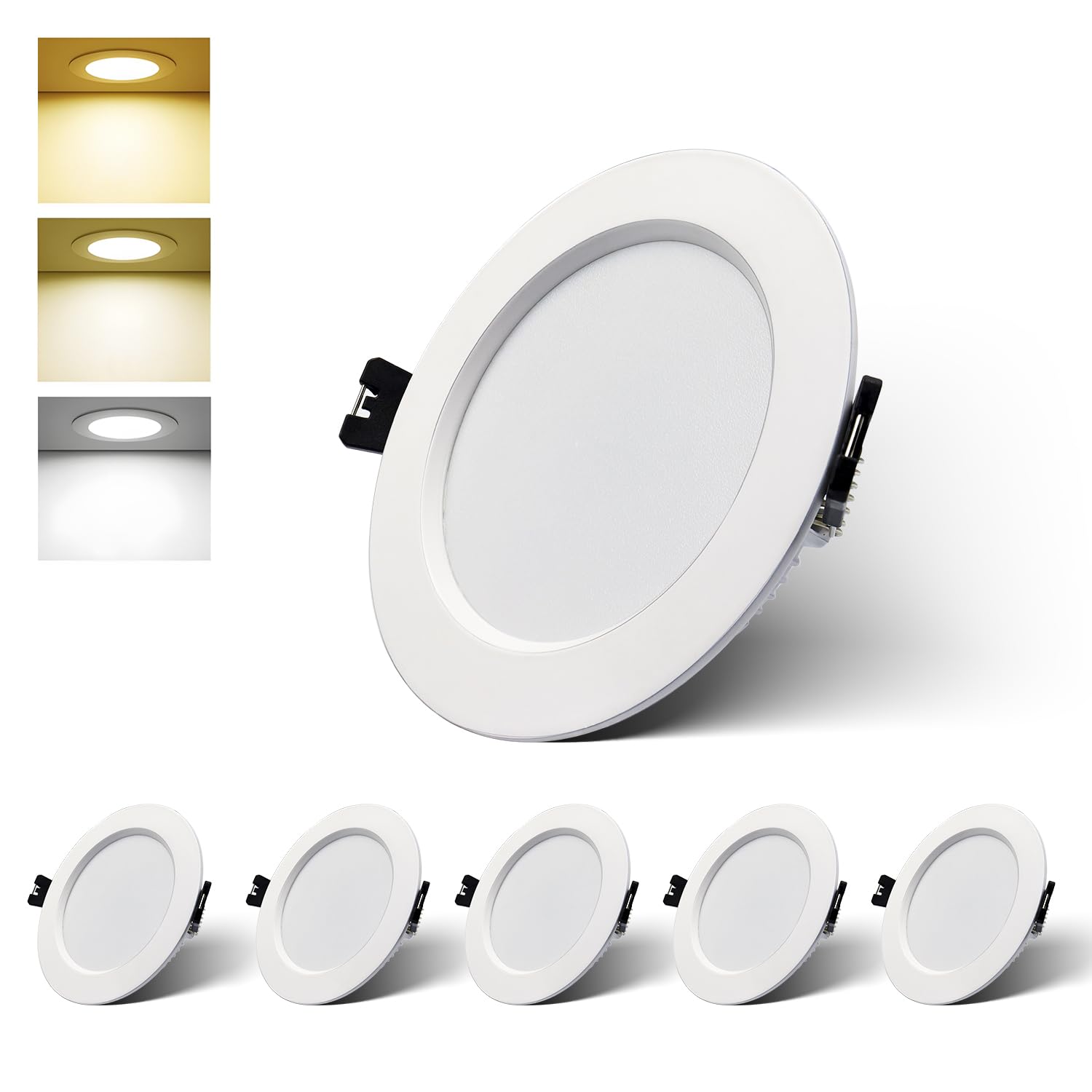 Fwoche 6x Faretti LED da Incasso Ultra Piatto 10W