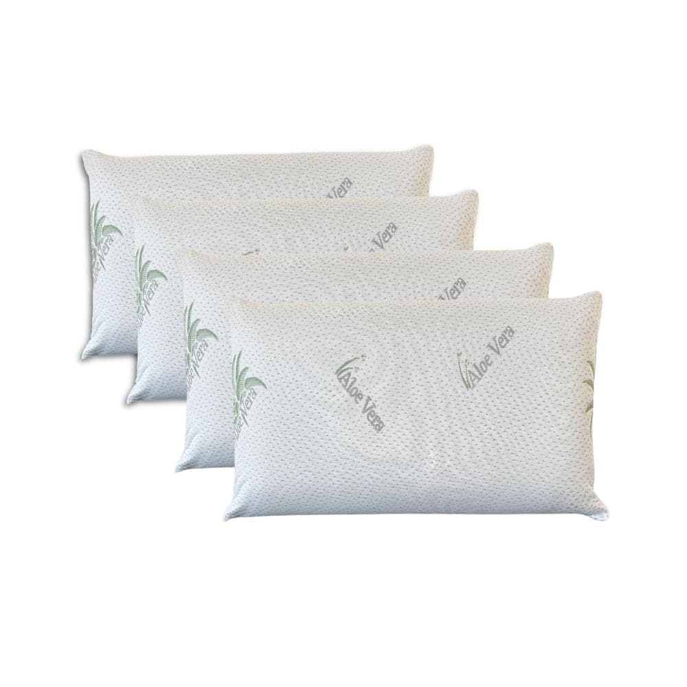 Narciso Set 4 Copricuscini Letto con Zip 50x80 in Aloe
