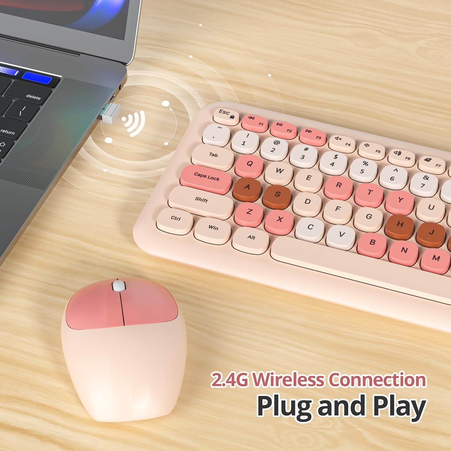 Sbockeeb Tastiera e Mouse Wireless Silenziosi - immagine 3