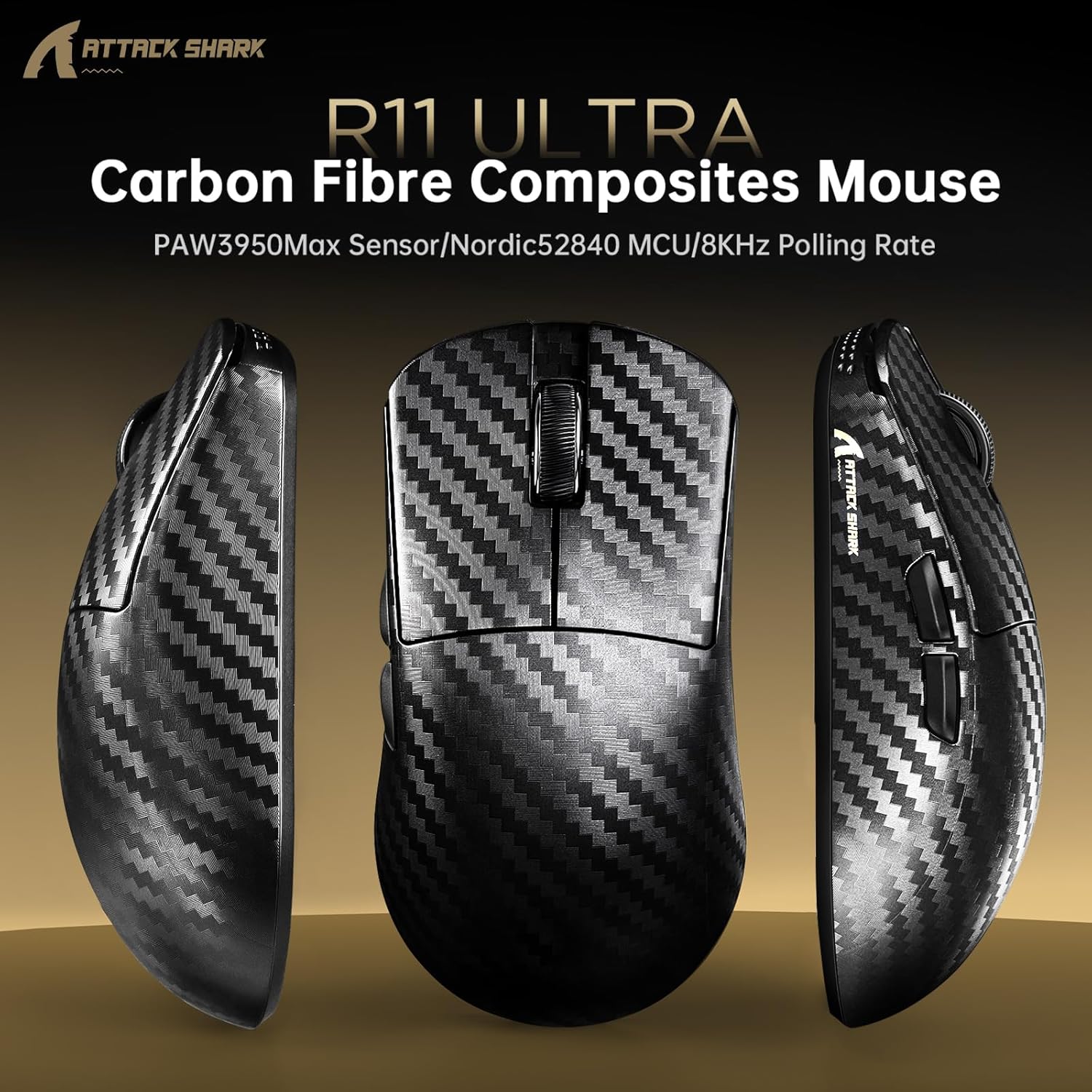 Mambasnake x ATTACK SHARK R11ULTRA Mouse Gaming Wireless - immagine 5