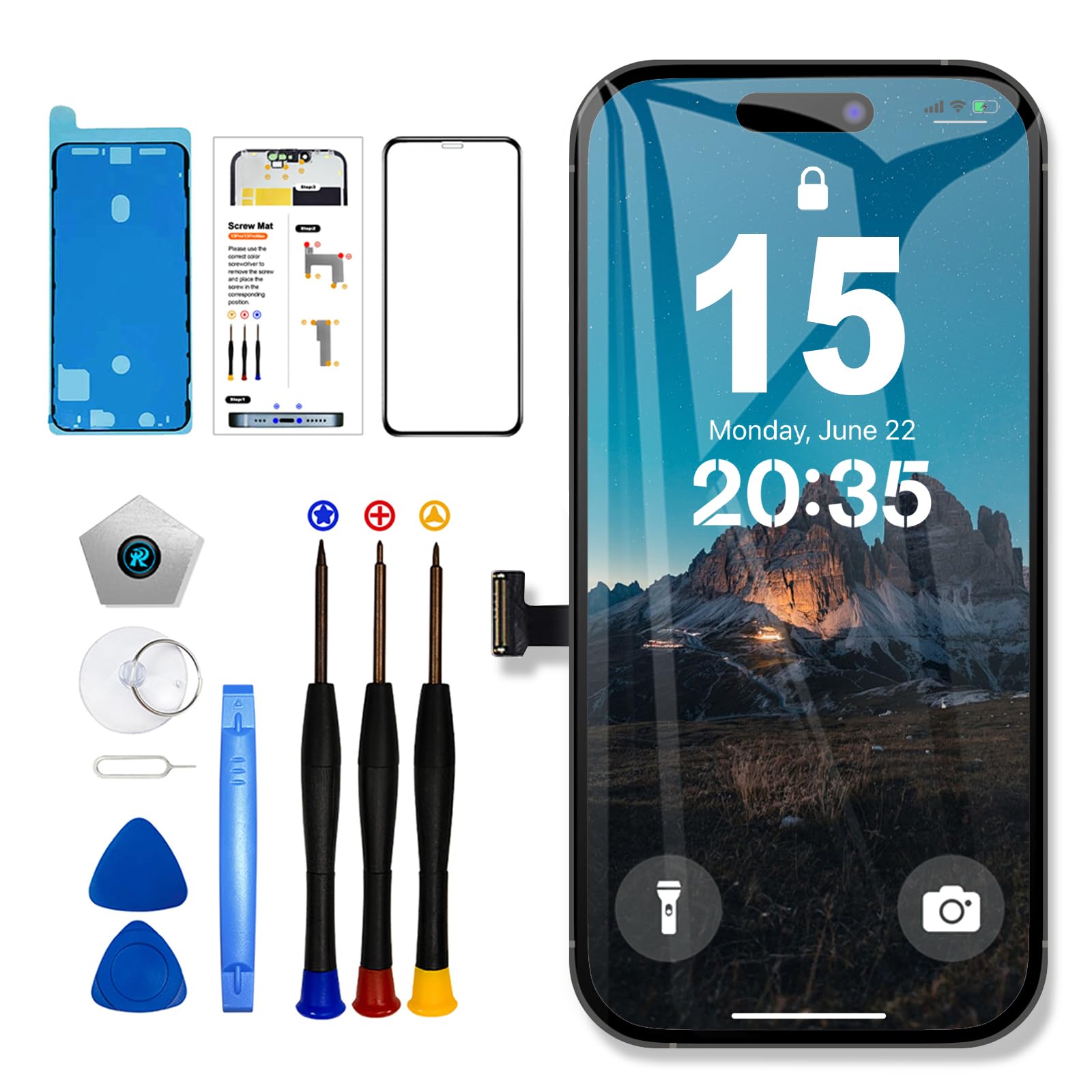 EFAITH Schermo Ricambio iPhone 15 LCD 6.1"