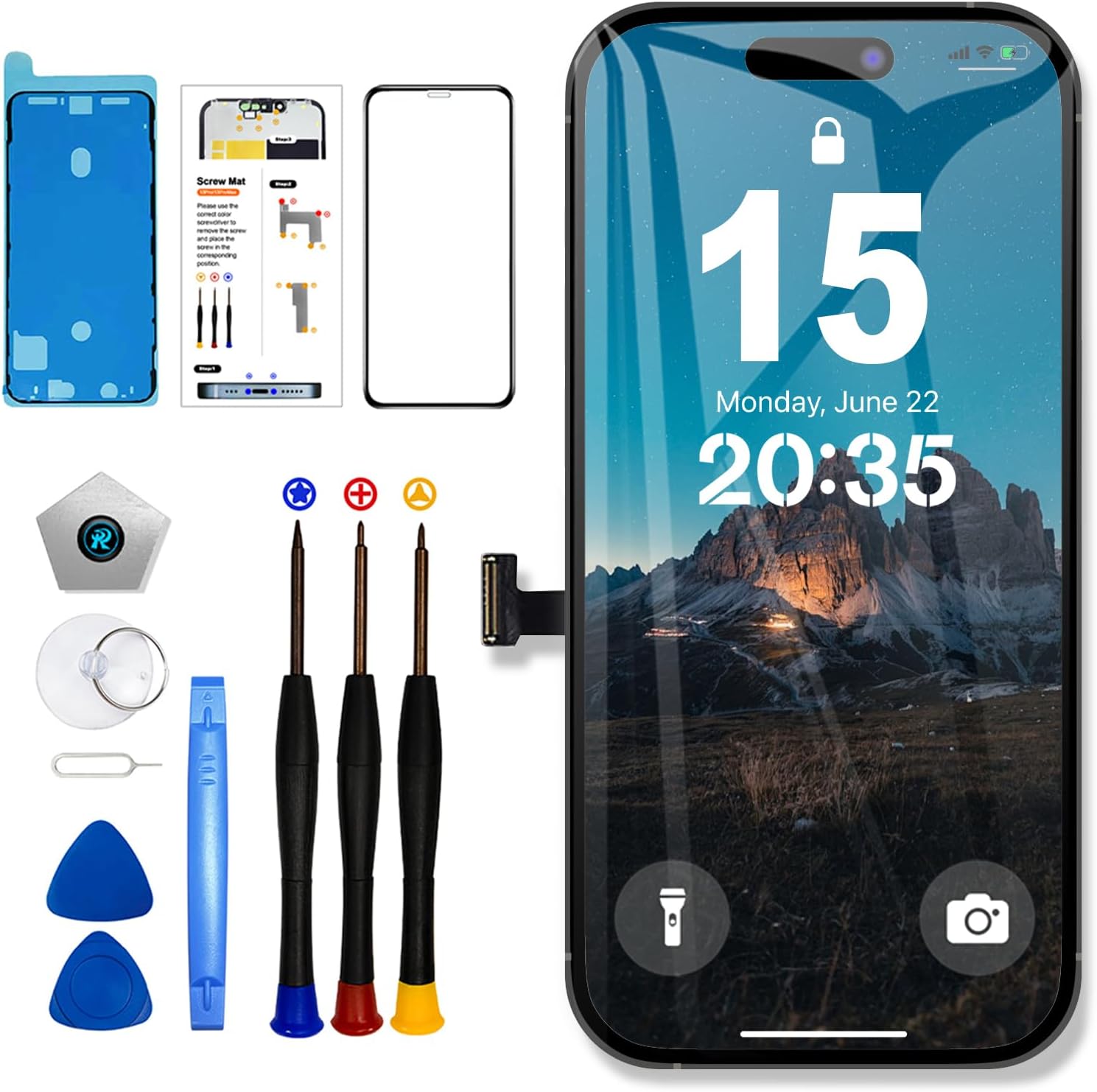 EFAITH Schermo Ricambio iPhone 15 LCD 6.1" - immagine 1