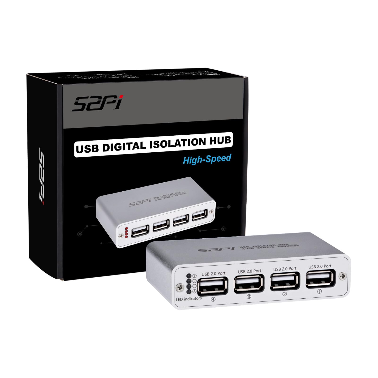 Geeekpi Hub di Isolamento Digitale USB 4 Porte 2.0