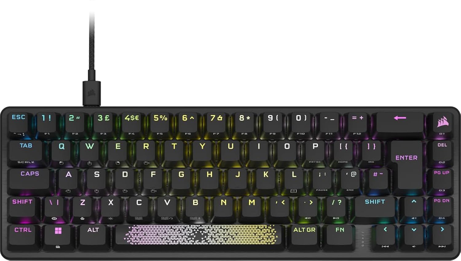 Corsair K65 PRO MINI RGB Tastiera Gaming 65% Cablata, Nero
