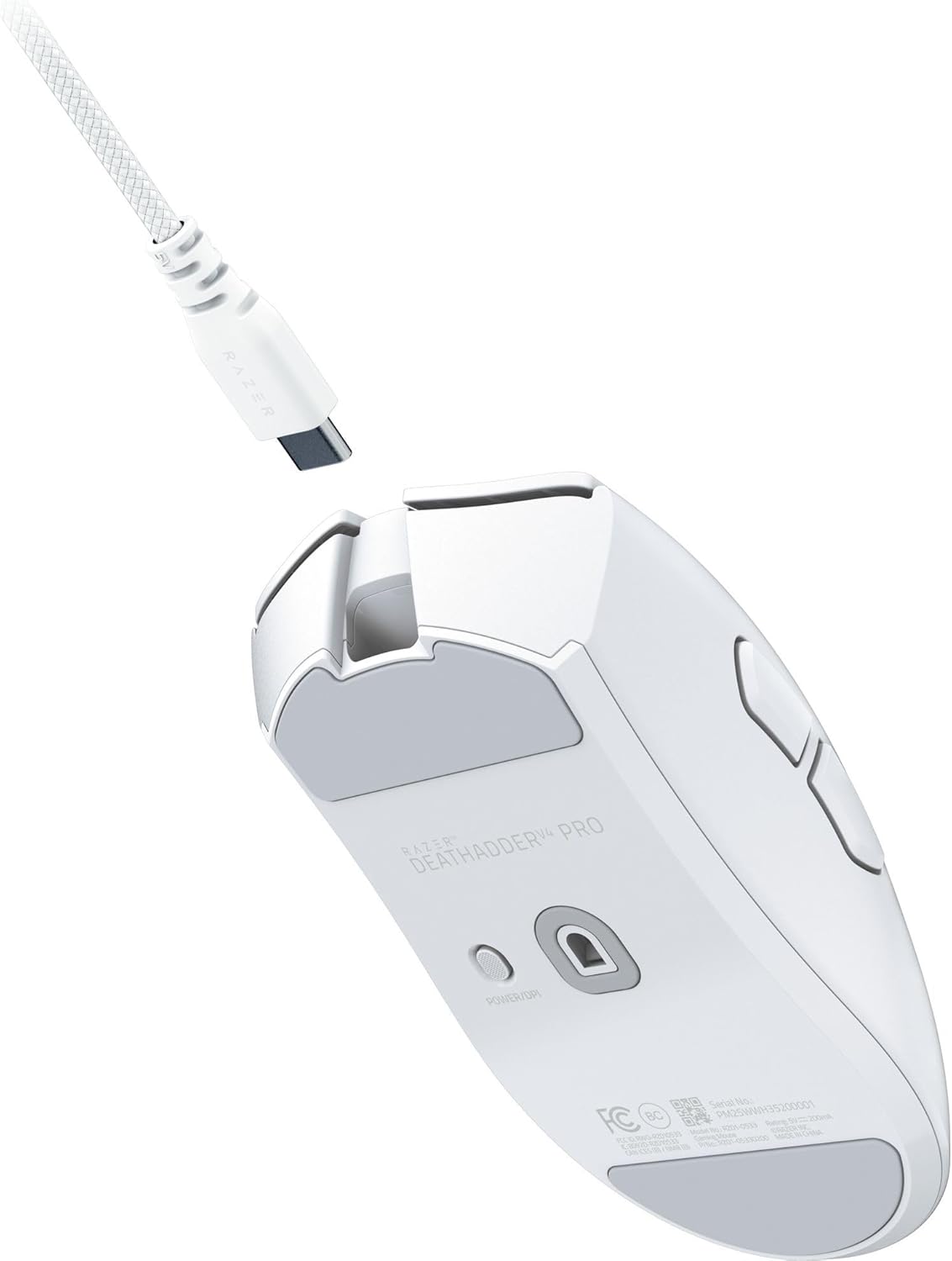 Razer DeathAdder V4 Pro - Mouse Wireless Ergonomico 57g, Bianco - immagine 10