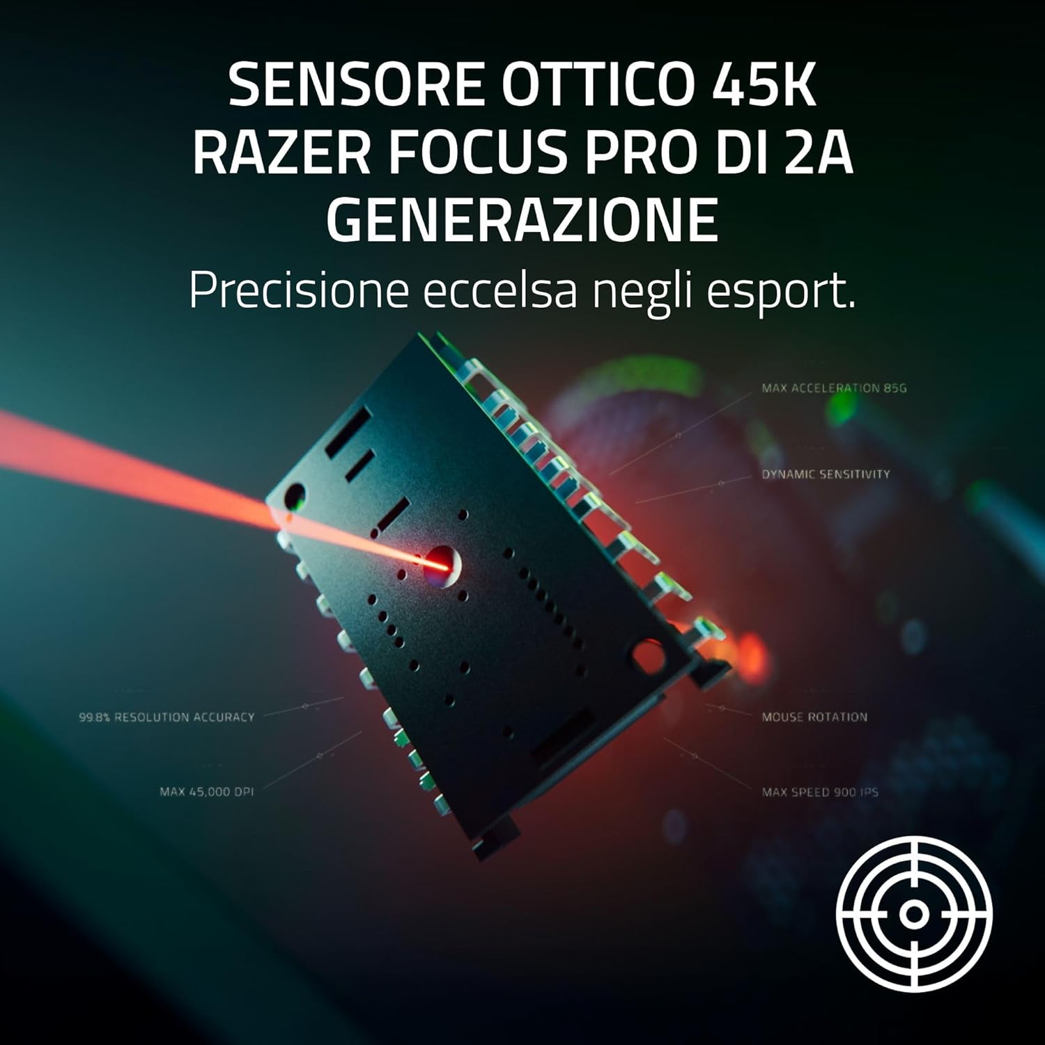 Razer DeathAdder V4 Pro - Mouse Wireless Ergonomico 57g, Bianco - immagine 5