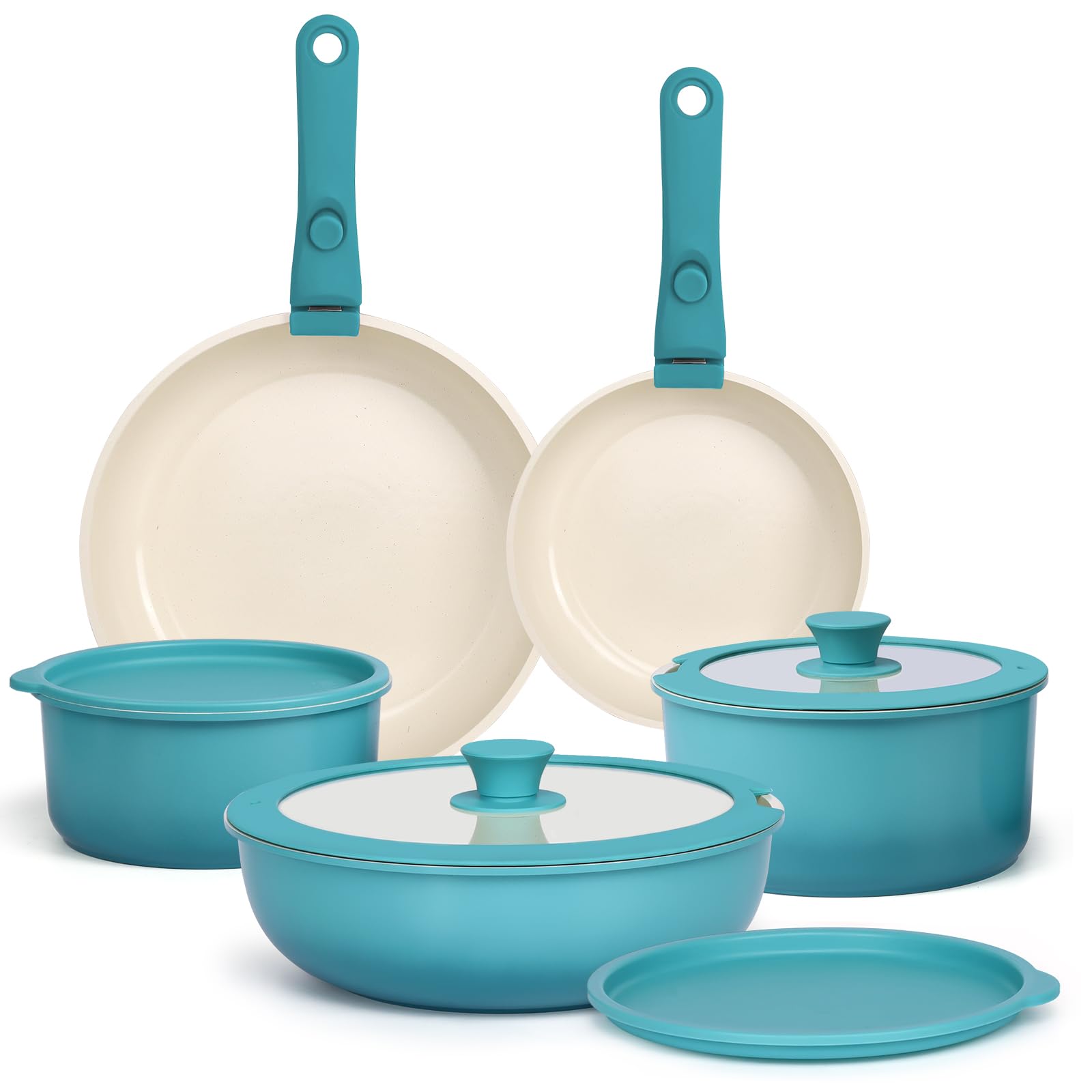 Gipp Set Pentole e Padelle 11 Pezzi Blu Gradiente