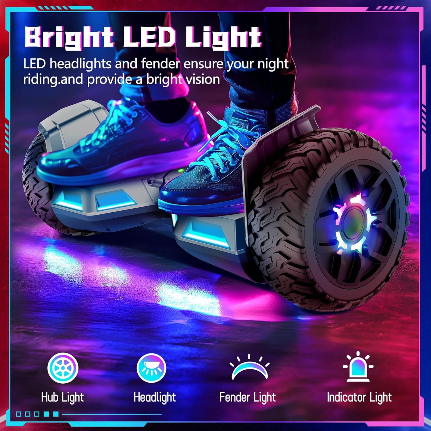 Sisigad Hoverboard Go Kart Seat 8.5" Off Road - immagine 3