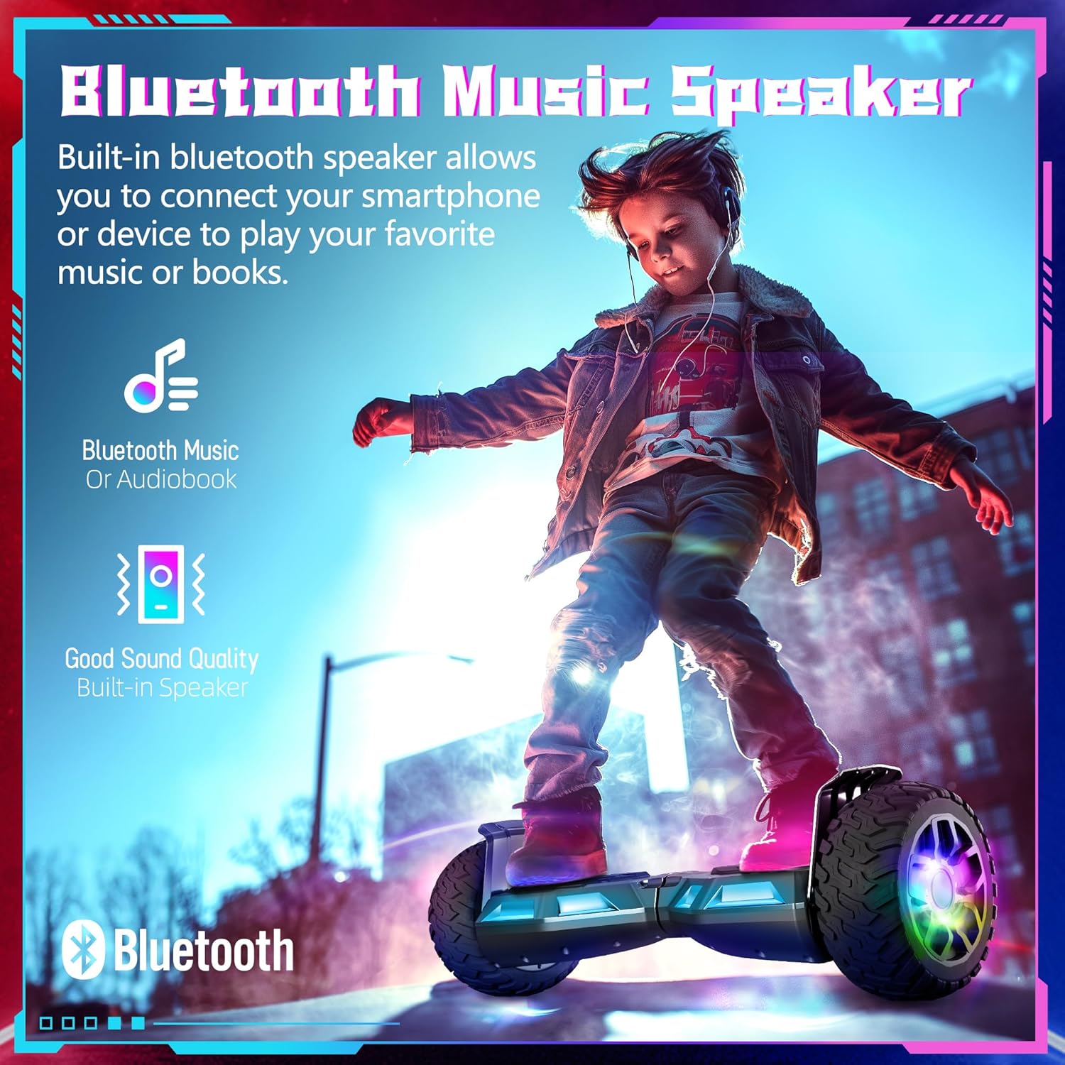 Sisigad Hoverboard Go Kart Seat 8.5" Off Road - immagine 4