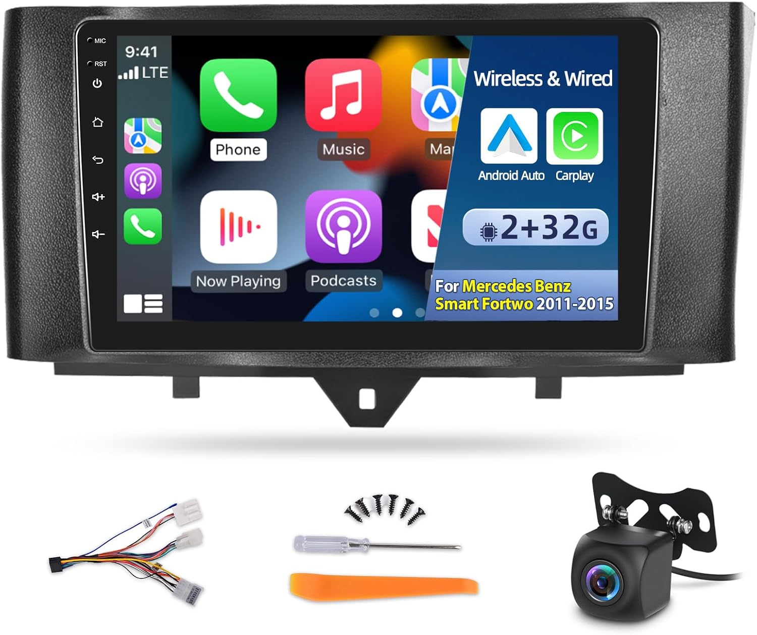Autoradio Android per Mercedes Benz Smart Fortwo 2011-2015 - immagine 1