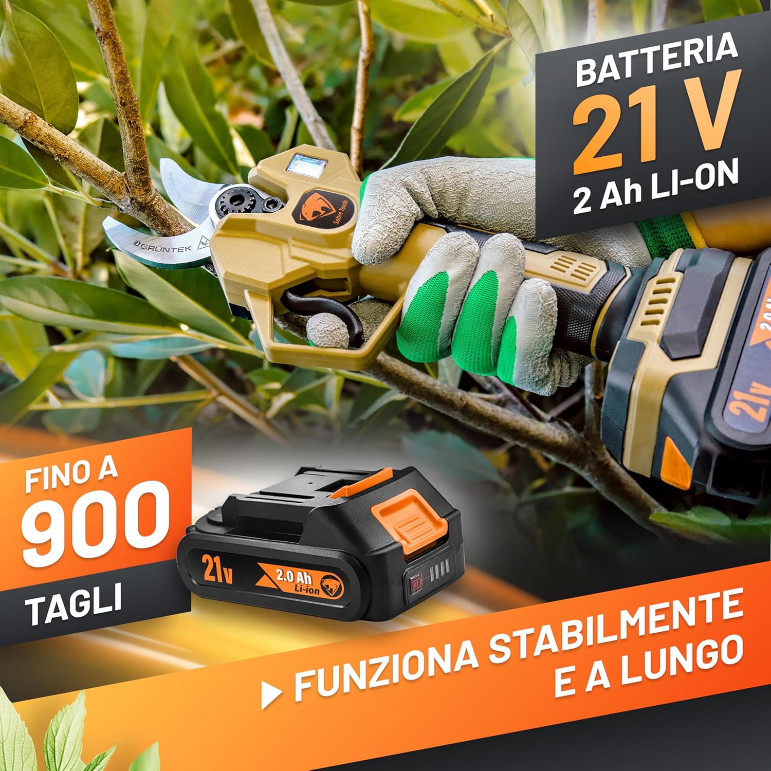 Grüntek Forbici da Potatura Elettriche Professionali - immagine 6