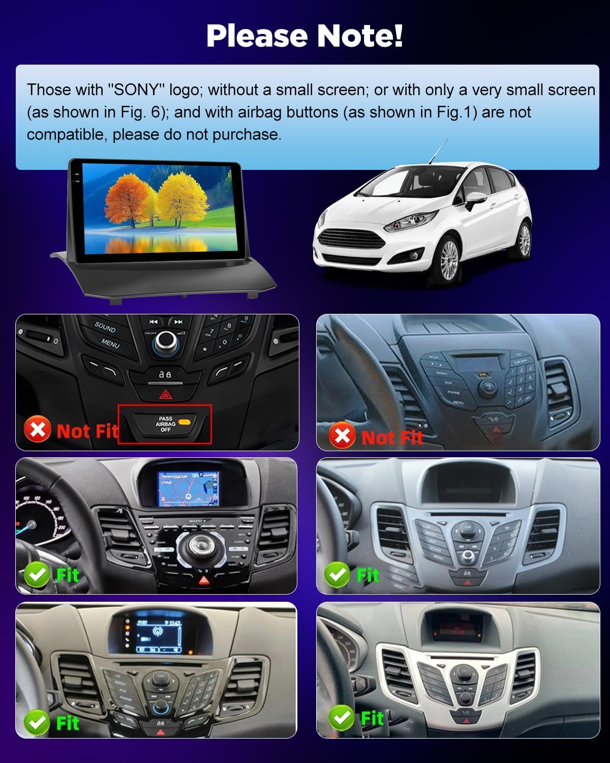 Nhopeew Android Autoradio 9" per Ford Fiesta - immagine 3