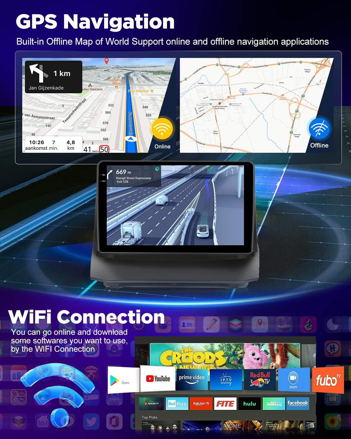 Nhopeew Android Autoradio 9" per Ford Fiesta - immagine 6