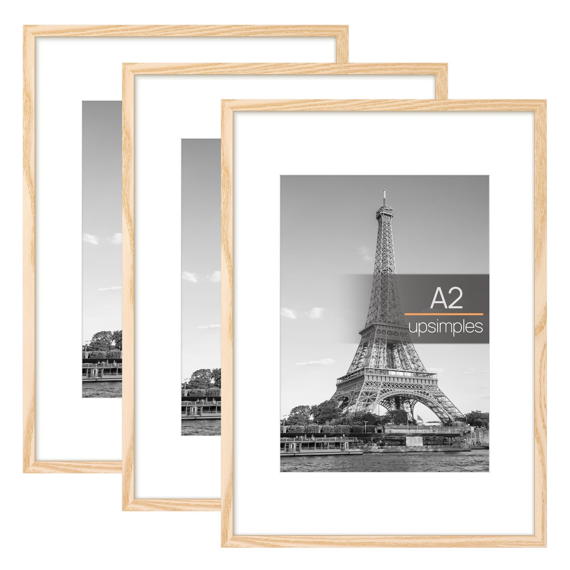 upsimples Confezione da 3 cornici Naturali A2