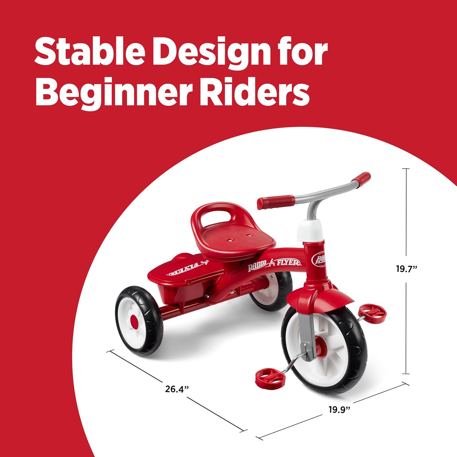 Radio Flyer Triciclo Red Rider per Bambini - immagine 3