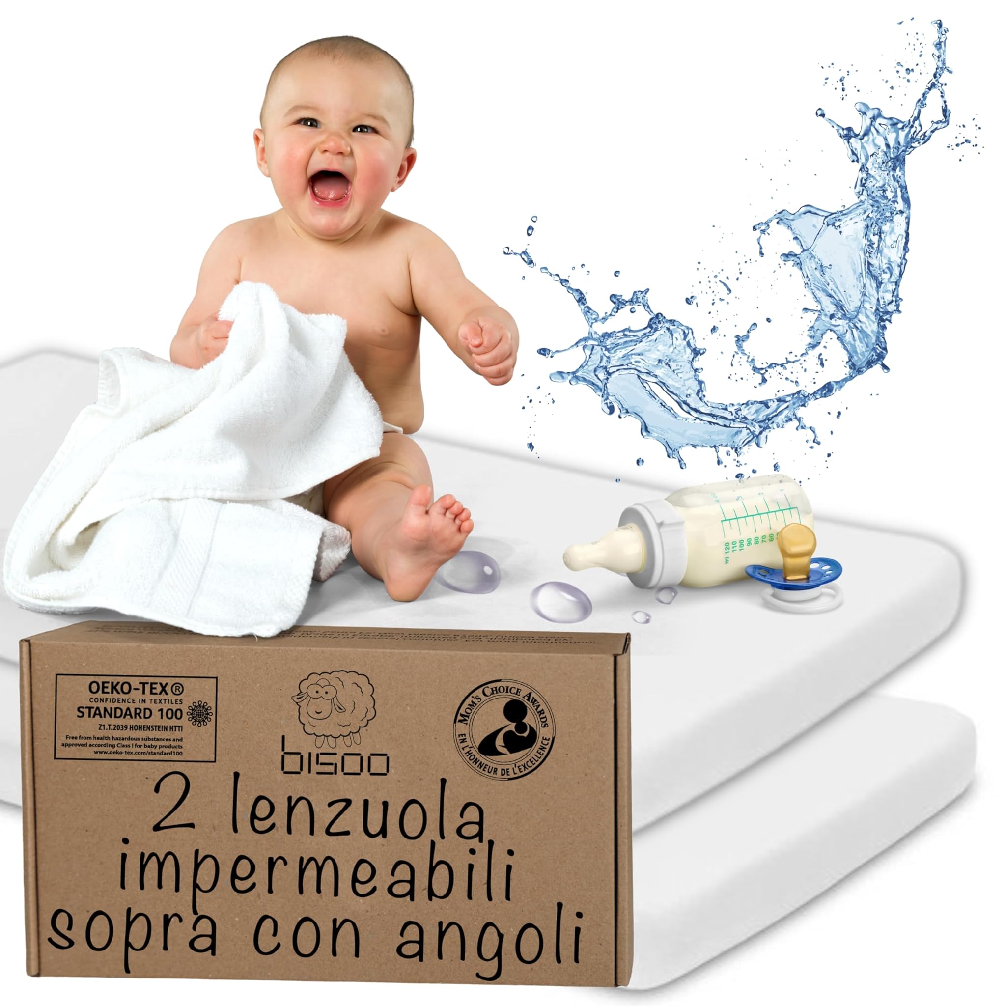 bisoo Lenzuola 80x160cm per Letto Montessori Bambini