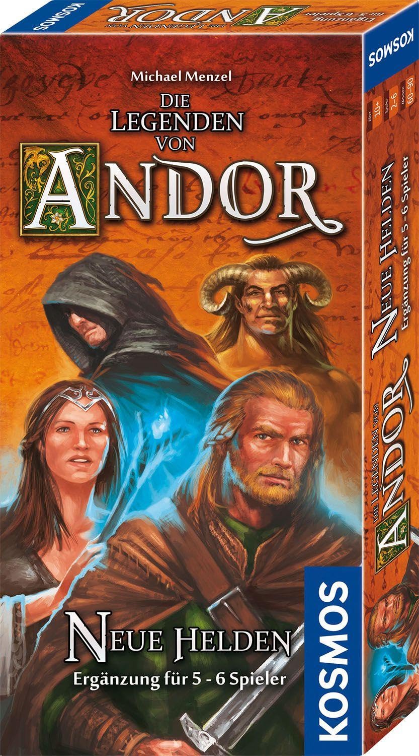 Kosmos 692261 Die Legenden von Andor - Neue Helden, Ergänzung für 5 - 6 Spieler, mehr Vielfalt auch für 2 - 4 Spieler, ab 10 Jahren, Fantasy-Brettspiel, White