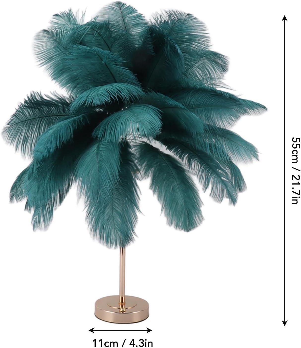 Lampada da Tavolo con Ricarica USB e Piume - immagine 6