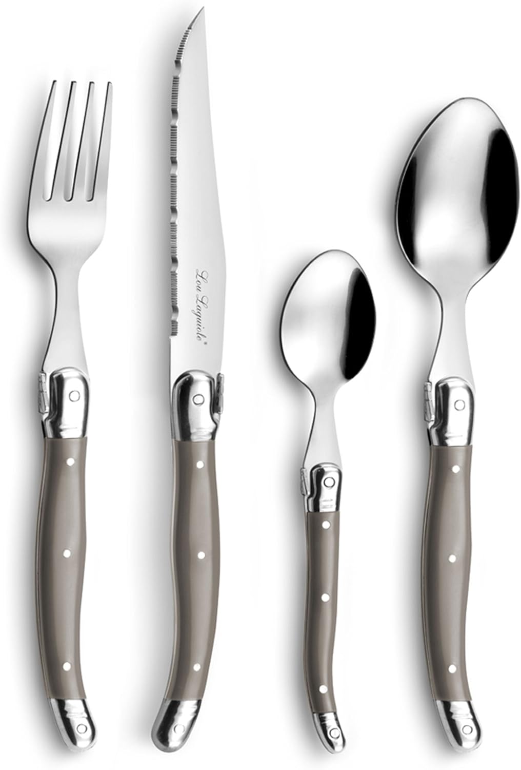 Lou Laguiole Tradition Set Posate 48 Pezzi, Creme