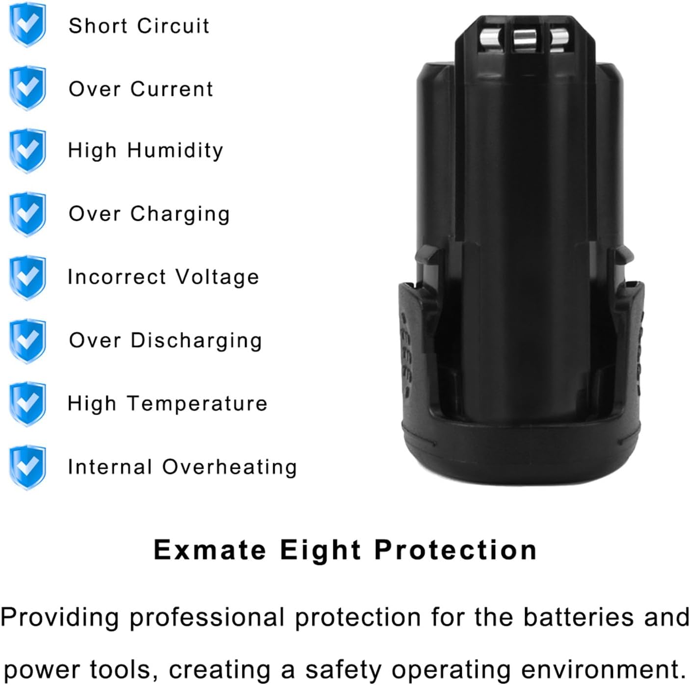 Exmate Batteria Litio 12V 3.0Ah per Dremel (2 pz) - immagine 6