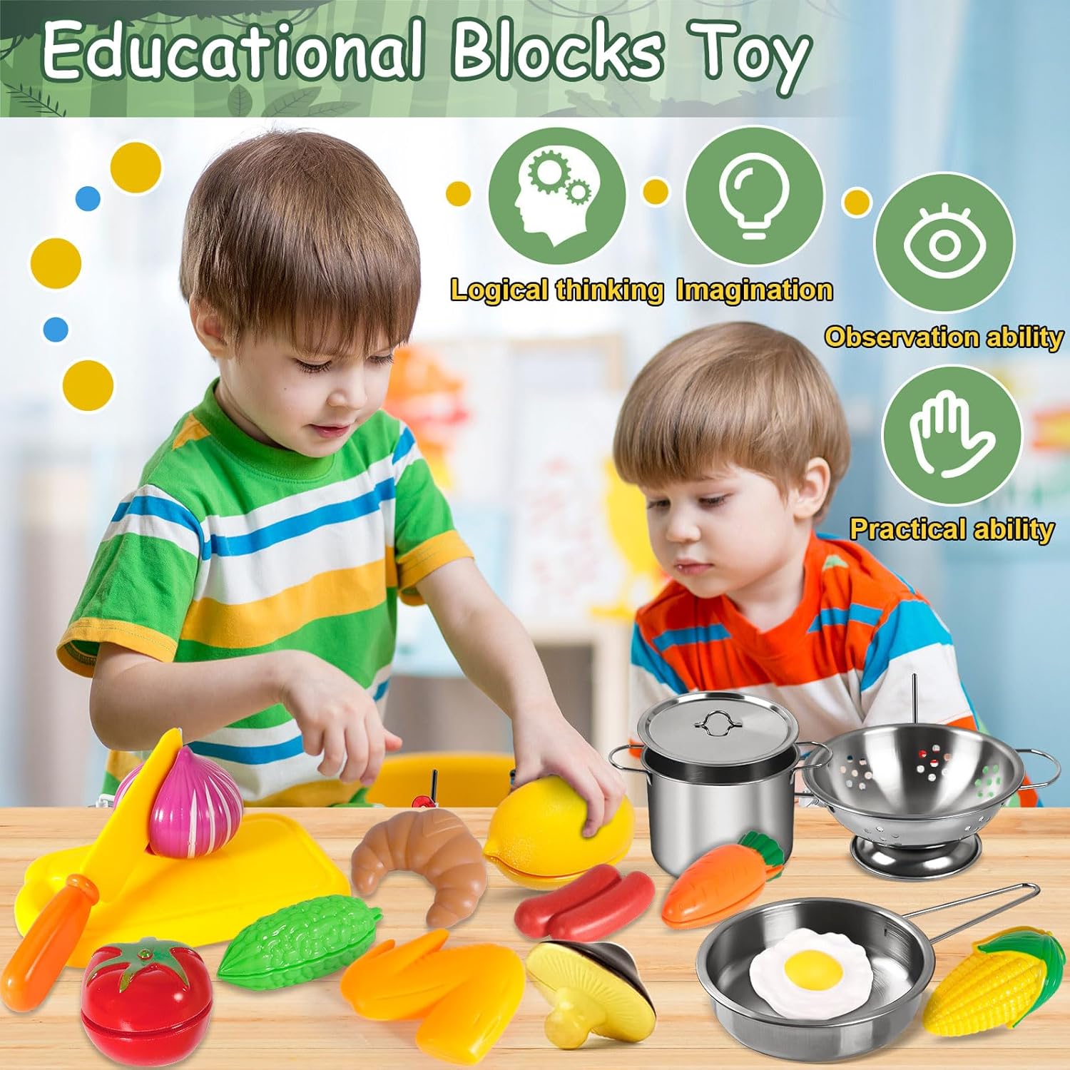 FAMKEEP 30 Pezzi - Giocattoli da Cucina per Bambini - immagine 4