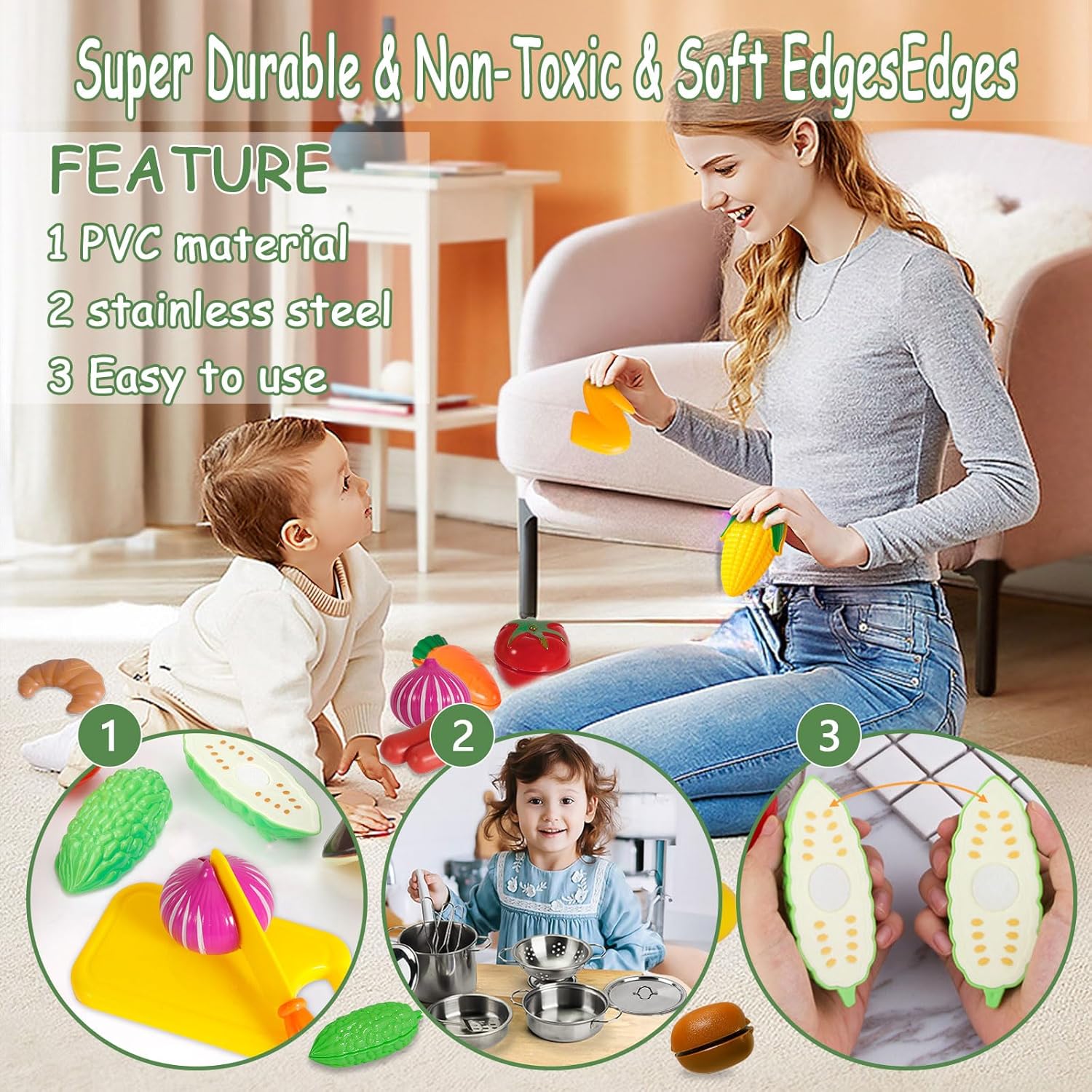 FAMKEEP 30 Pezzi - Giocattoli da Cucina per Bambini - immagine 6