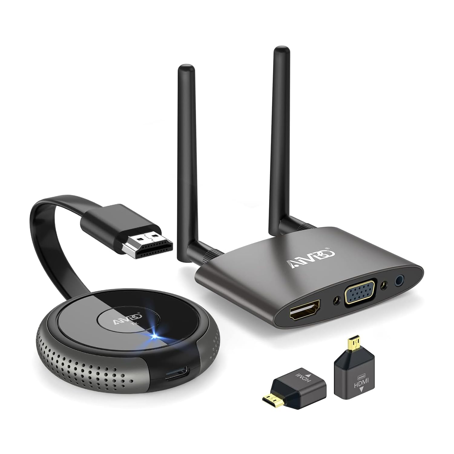 Trasmettitore e Ricevitore HDMI Wireless 4K 50M, Nero