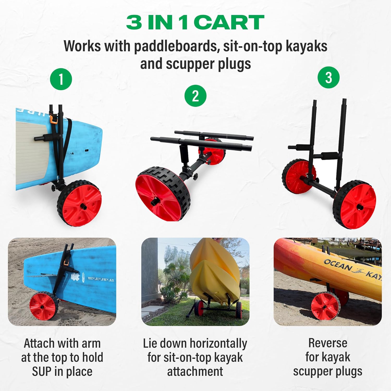 Carrello Multifunzionale per Kayak e Canoa - immagine 2