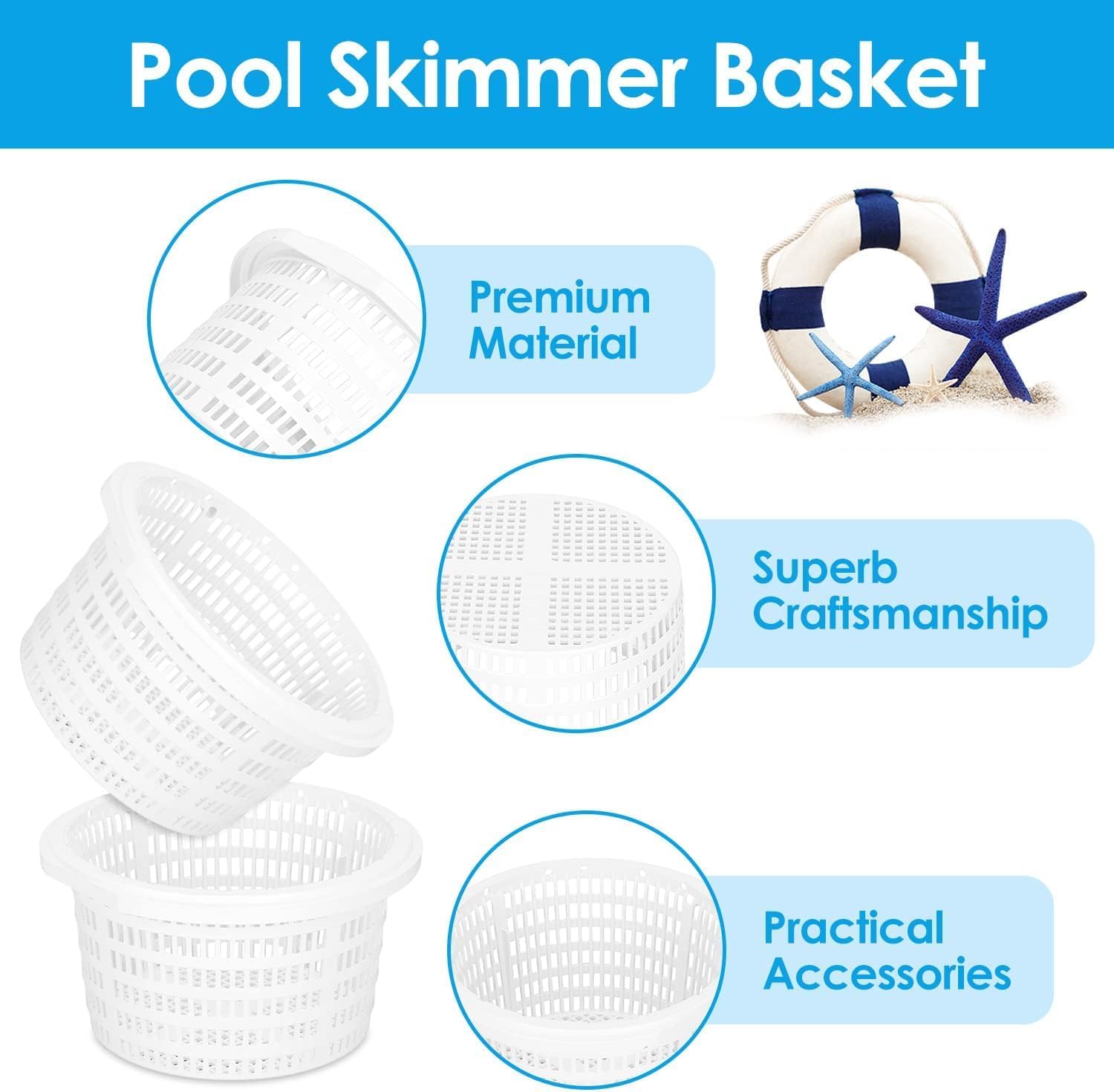 2 Pezzi Cesto per Skimmer Ø 18cm - immagine 3