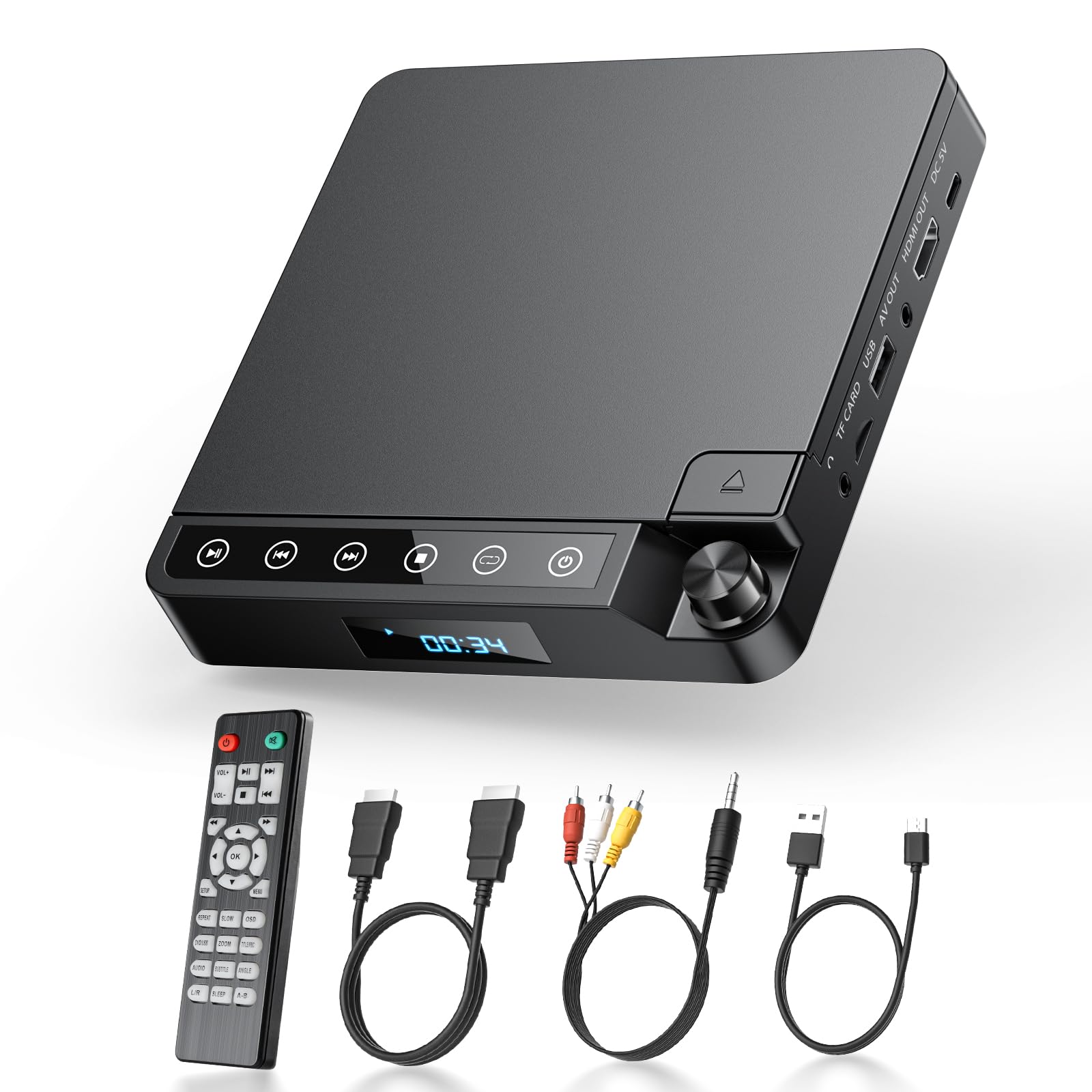 Desobry Lettore DVD per TV 1080P con HDMI/AV e USB