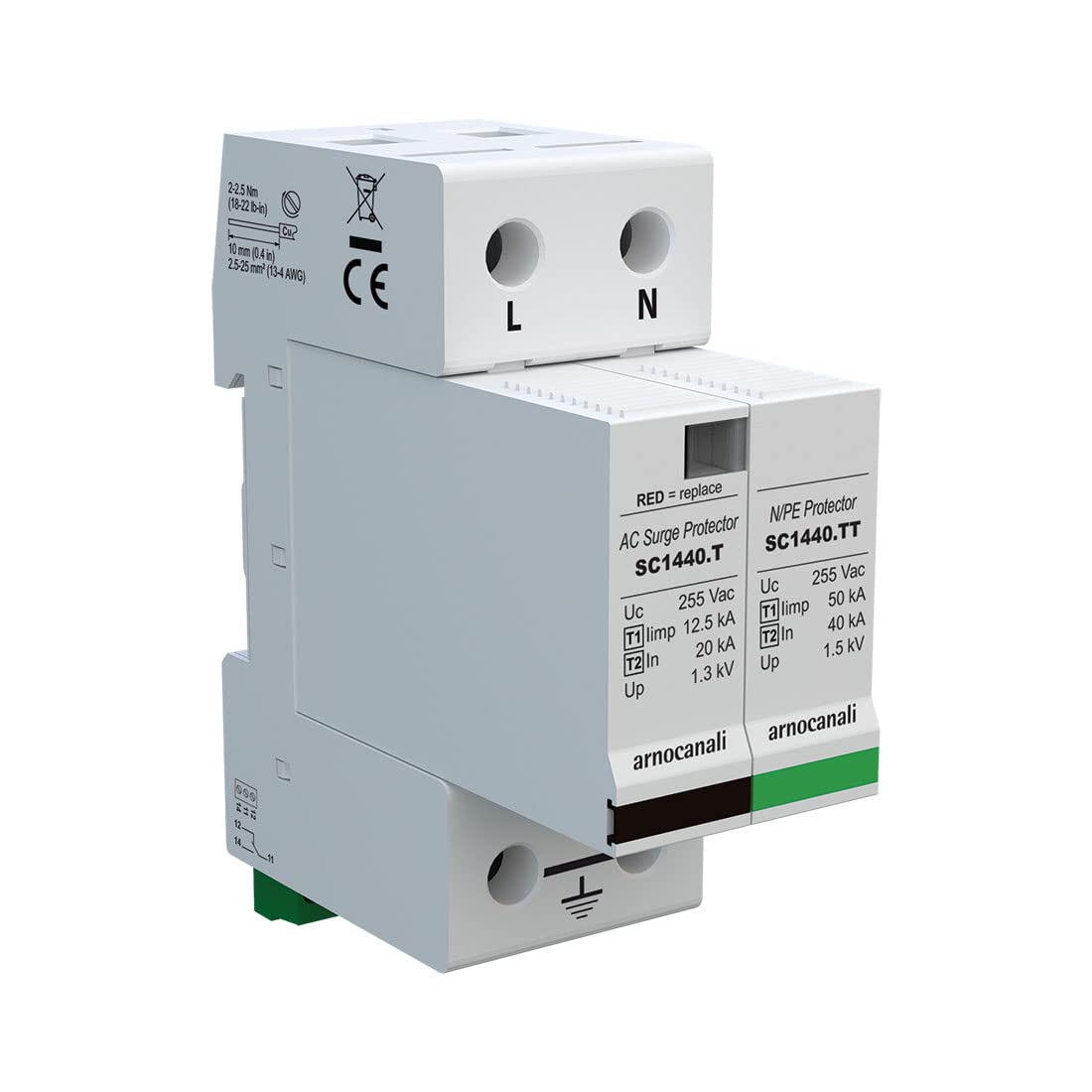 Arnocanali SC1440.2TTF Scaricatore 1+1 Moduli